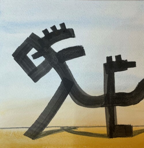 un perro escultórico